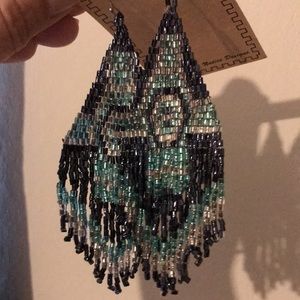 Beaded earrings.